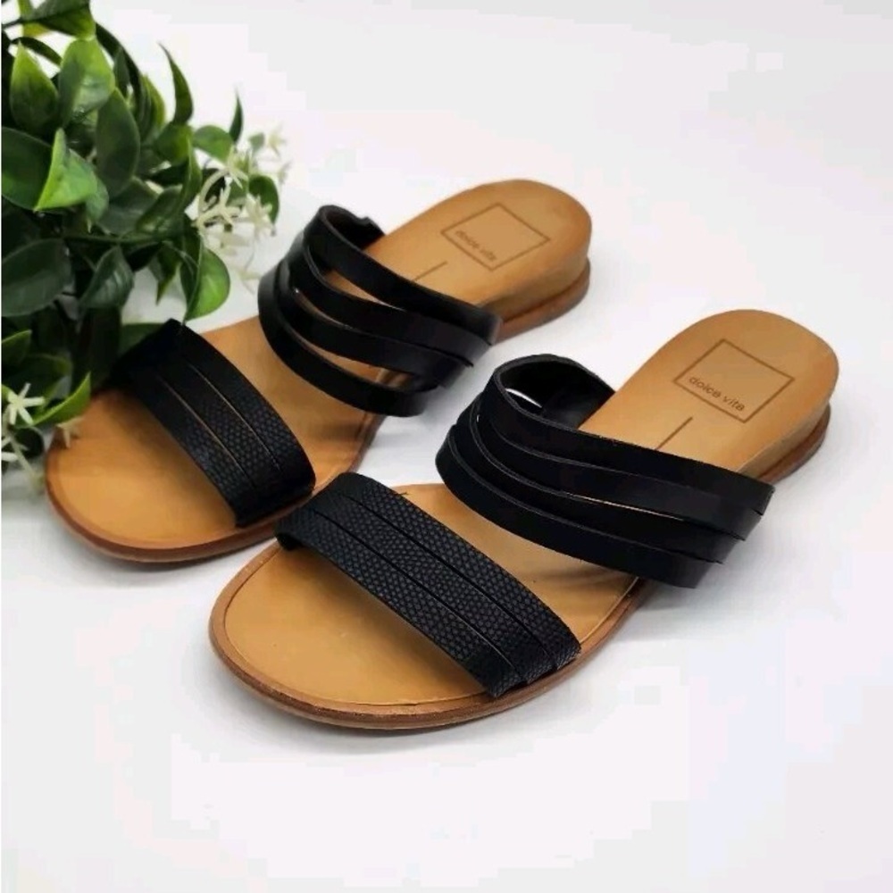 Dolce Vita Black and Tan Sandals